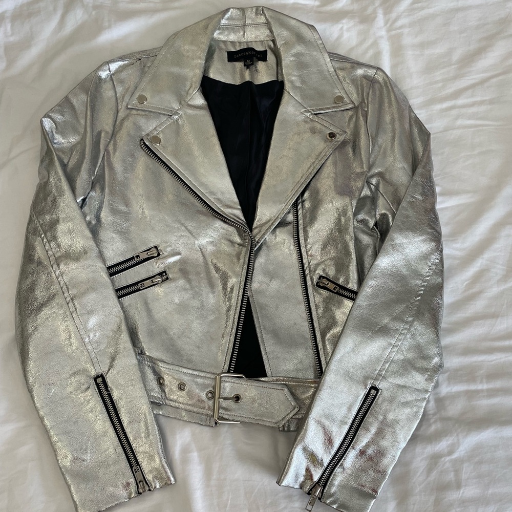 Dance Marvel metallic leather jacket
